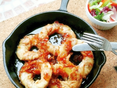 スキレットでトンデリング(玉ねぎの肉巻き)